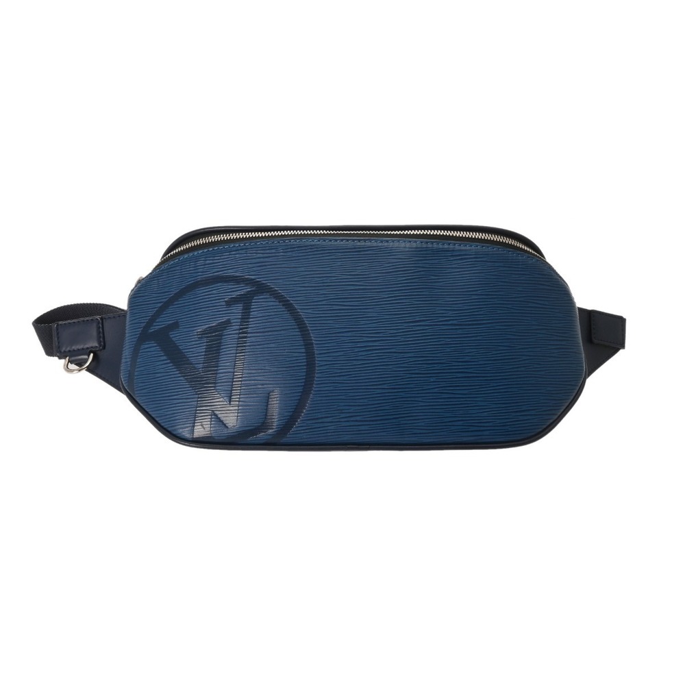 Louis Vuitton Epi Leather LV Circle Bum Bag Blue Azur White Body